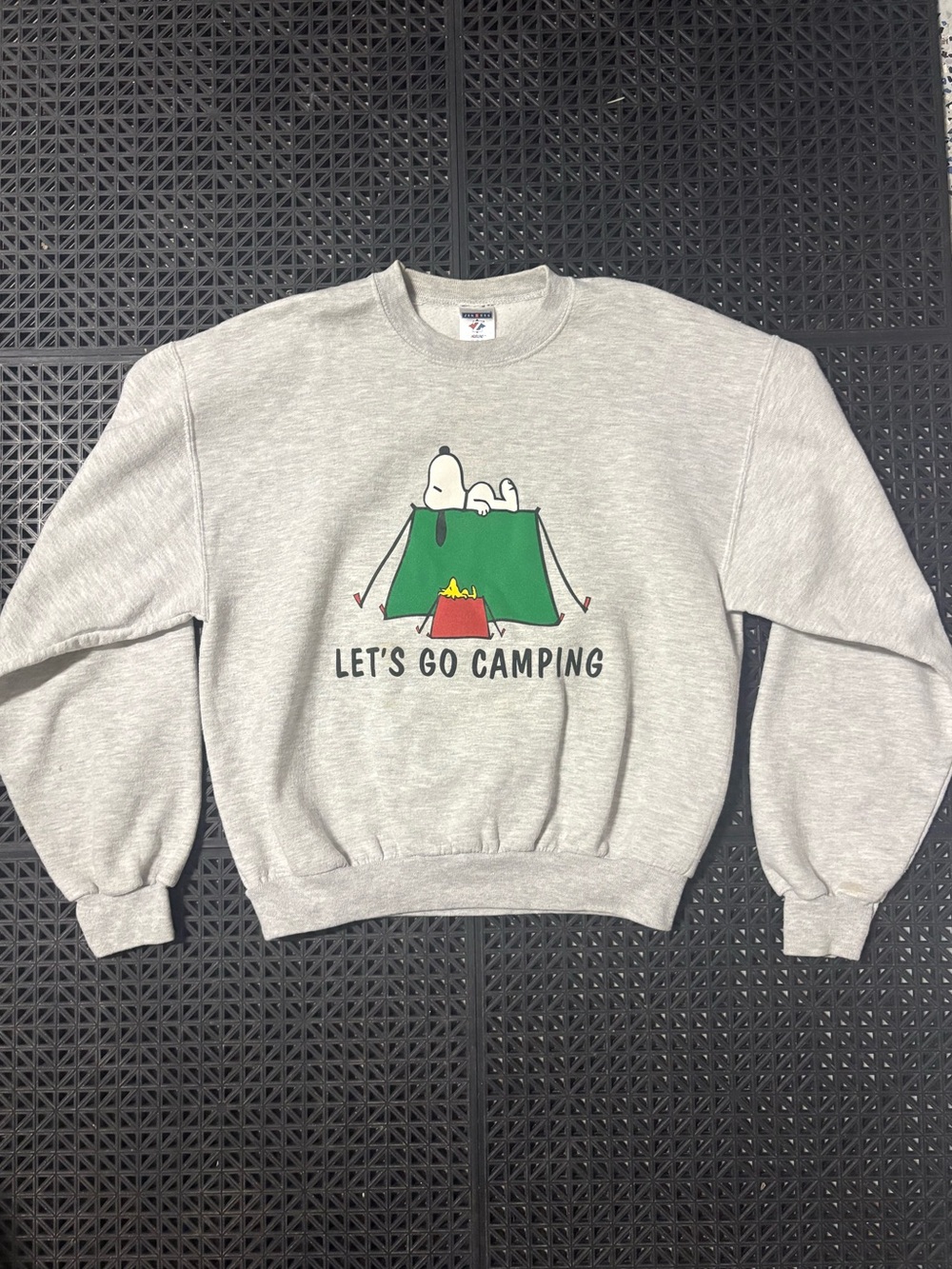 Vintage Snoopy "Let's Go Camping" Crewneck Sweatshirt